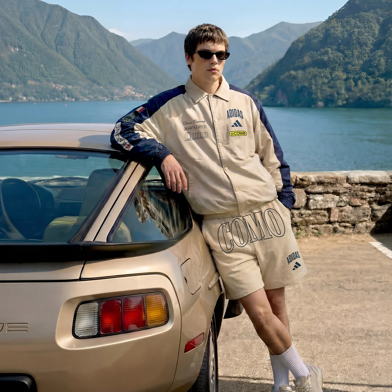 Adidas Como Racing Jacket Beige - Image 7