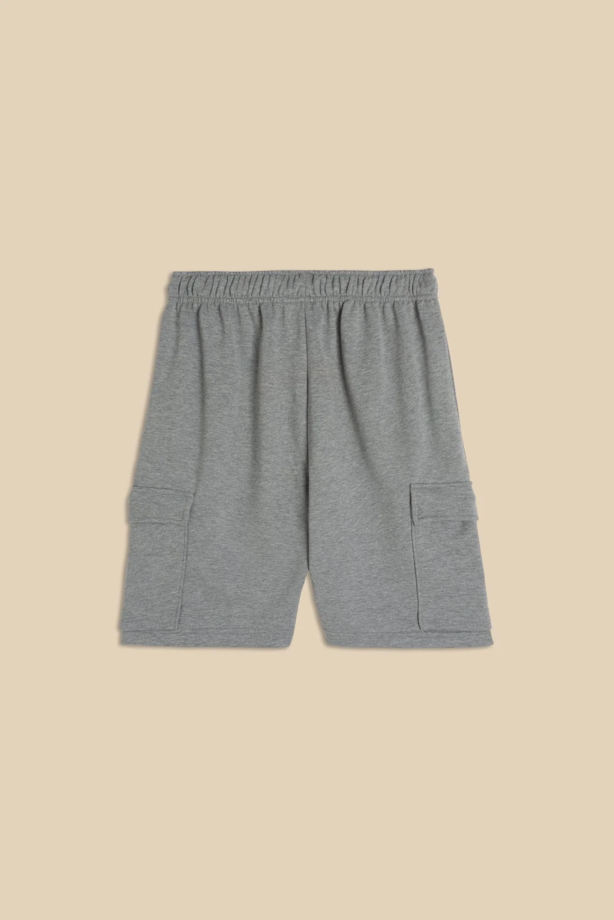 Grey Cotton Training Cargo Shorts - Image 3
